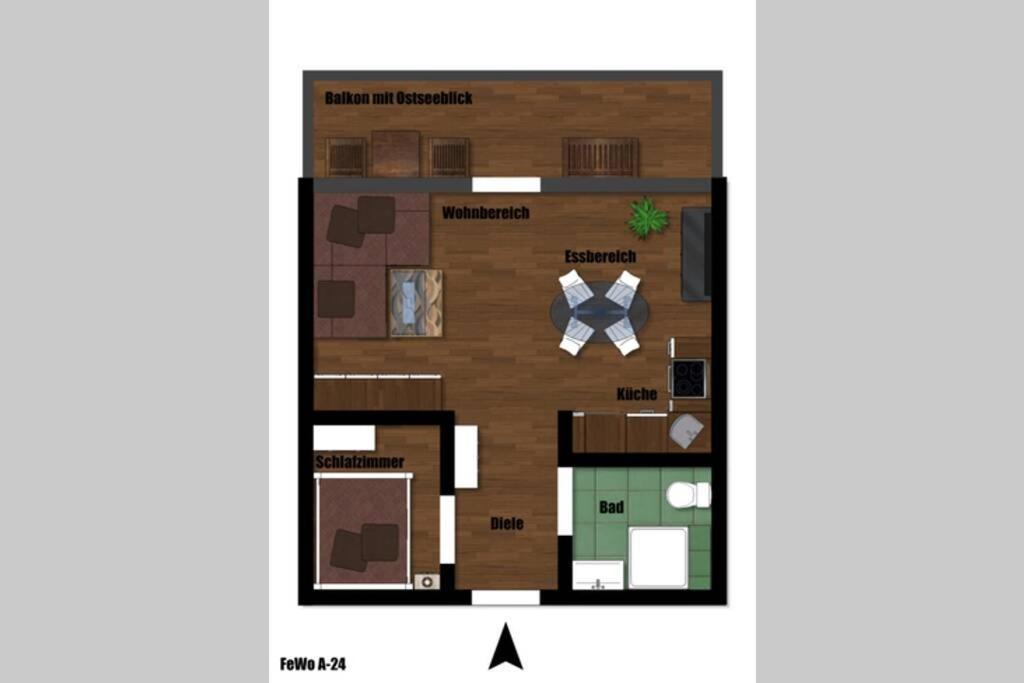 Meerblick Ferienwohnung Зірксдорф Екстер'єр фото